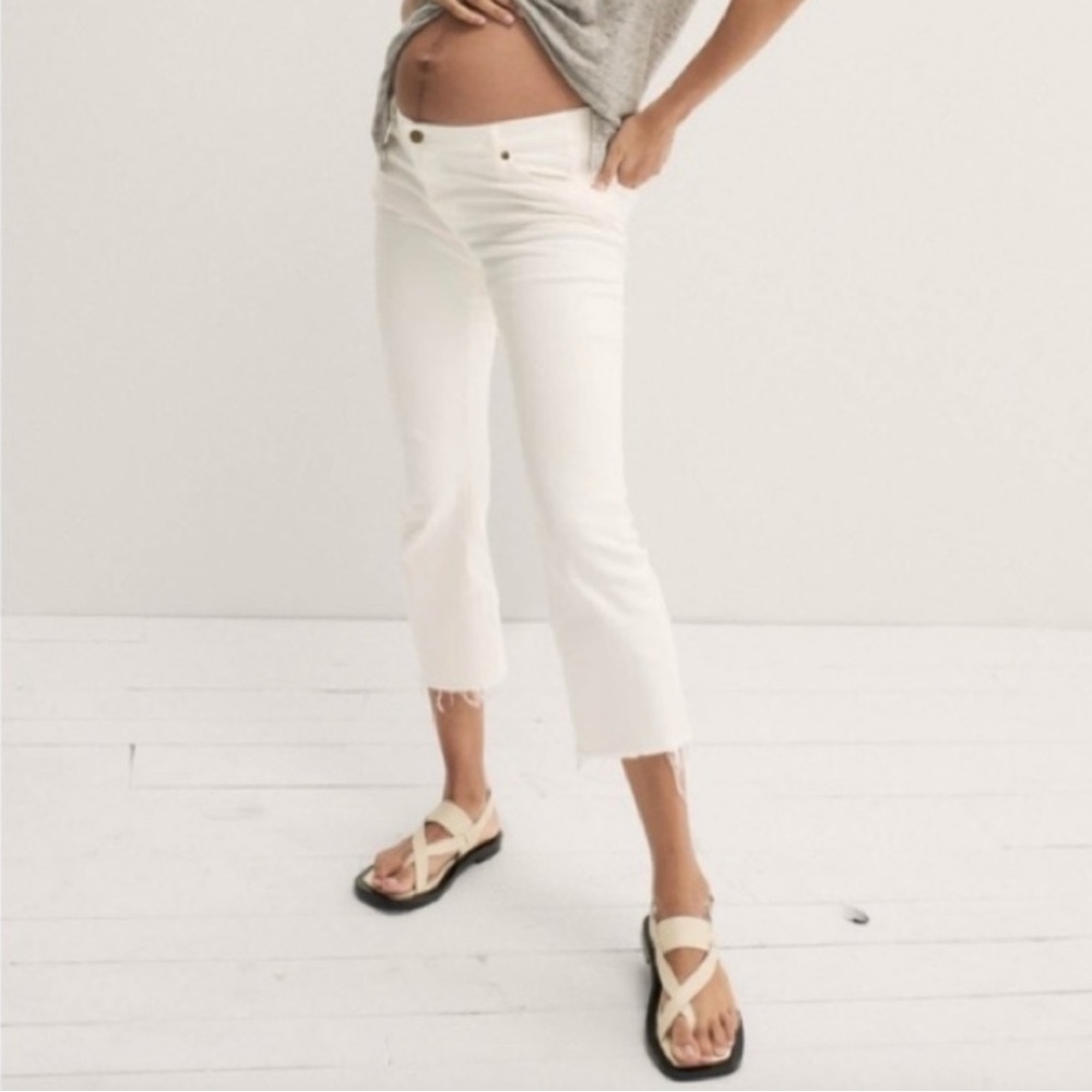 Hatch Maternity The Crop Kick Flare Jeans